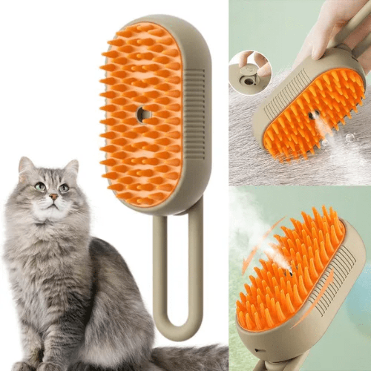 Cepillo a Vapor 3 en 1 para Mascotas - Utilicom
