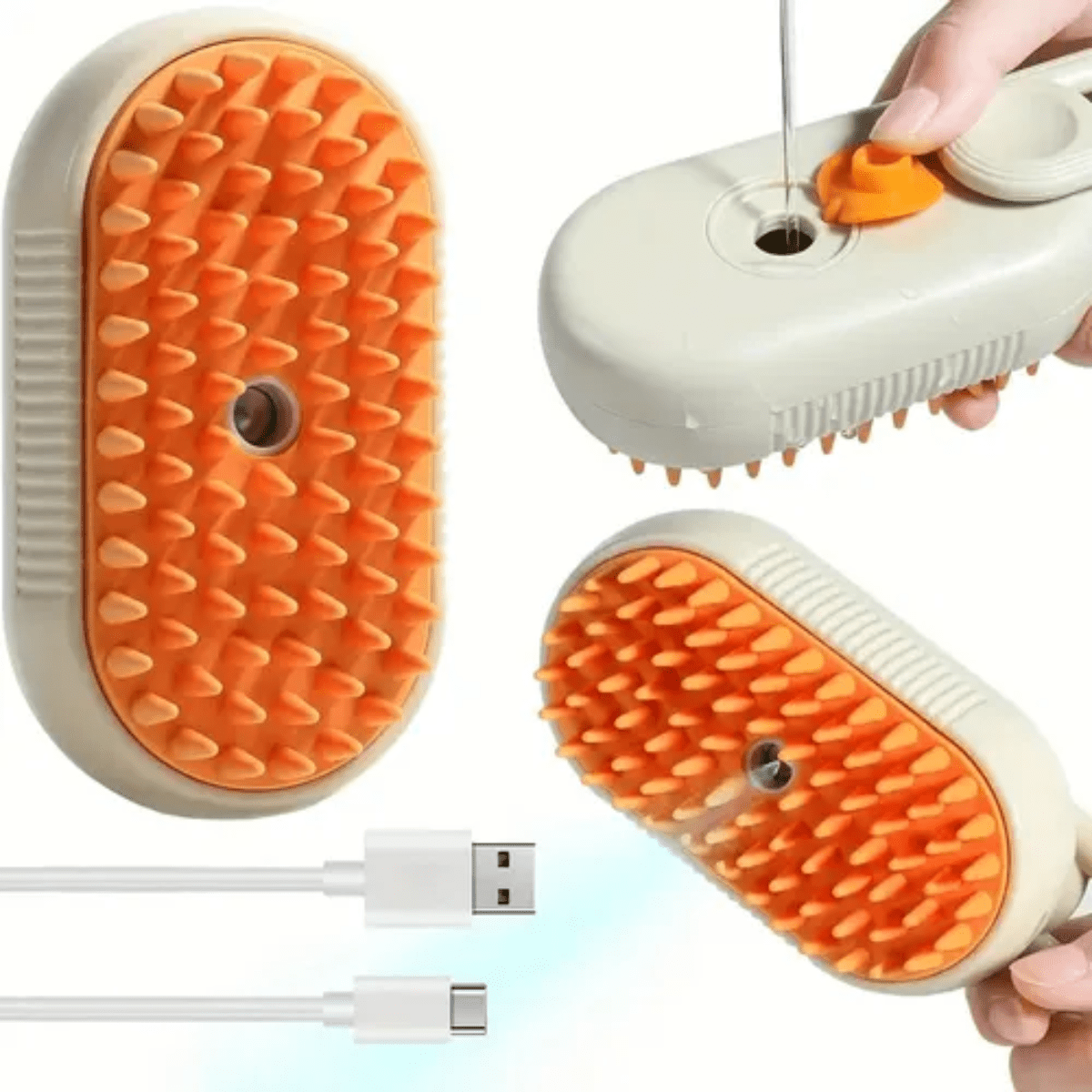 Cepillo a Vapor 3 en 1 para Mascotas - Utilicom